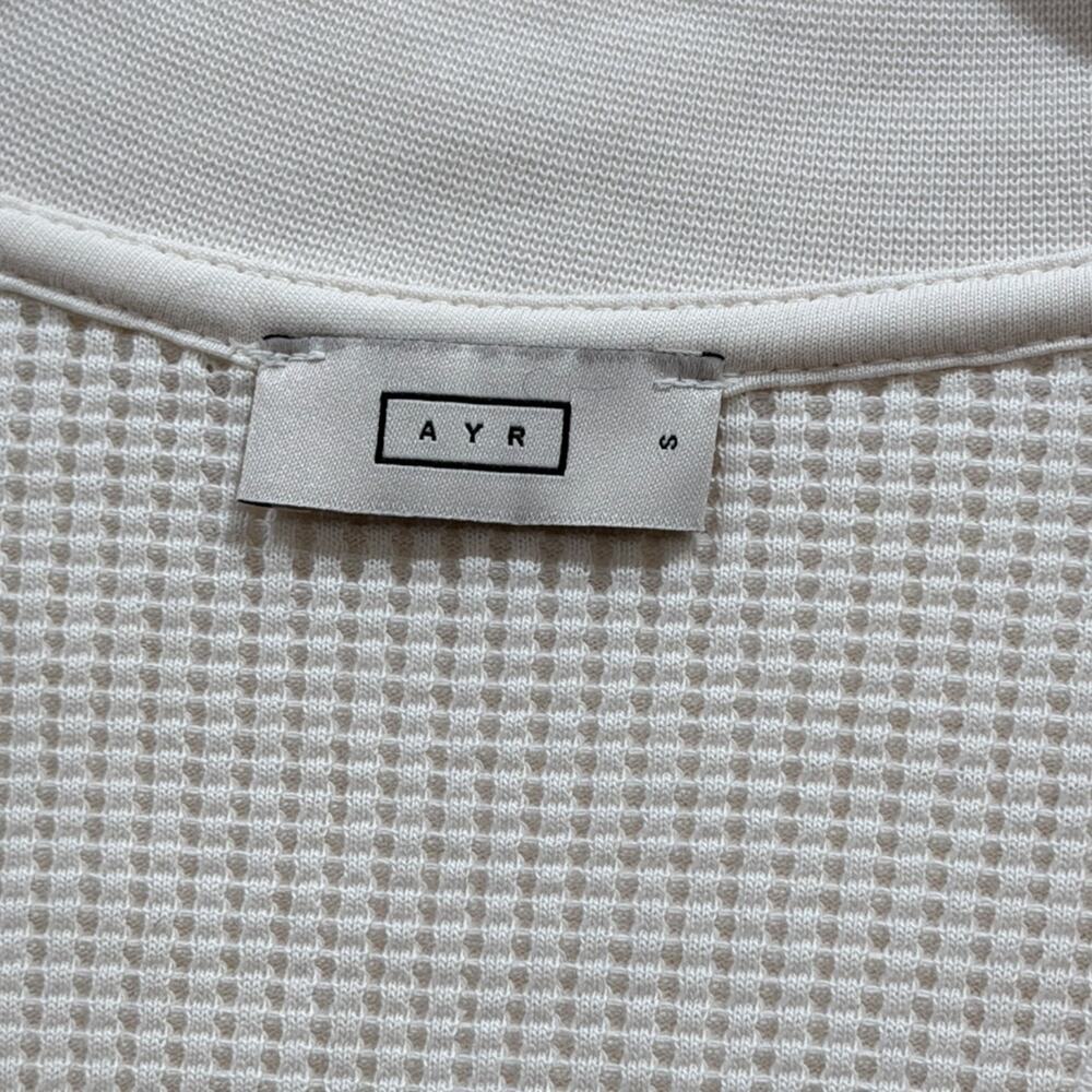 AYR The Waffle Cone Cardigan In Seashell White - Picture 8 of 8